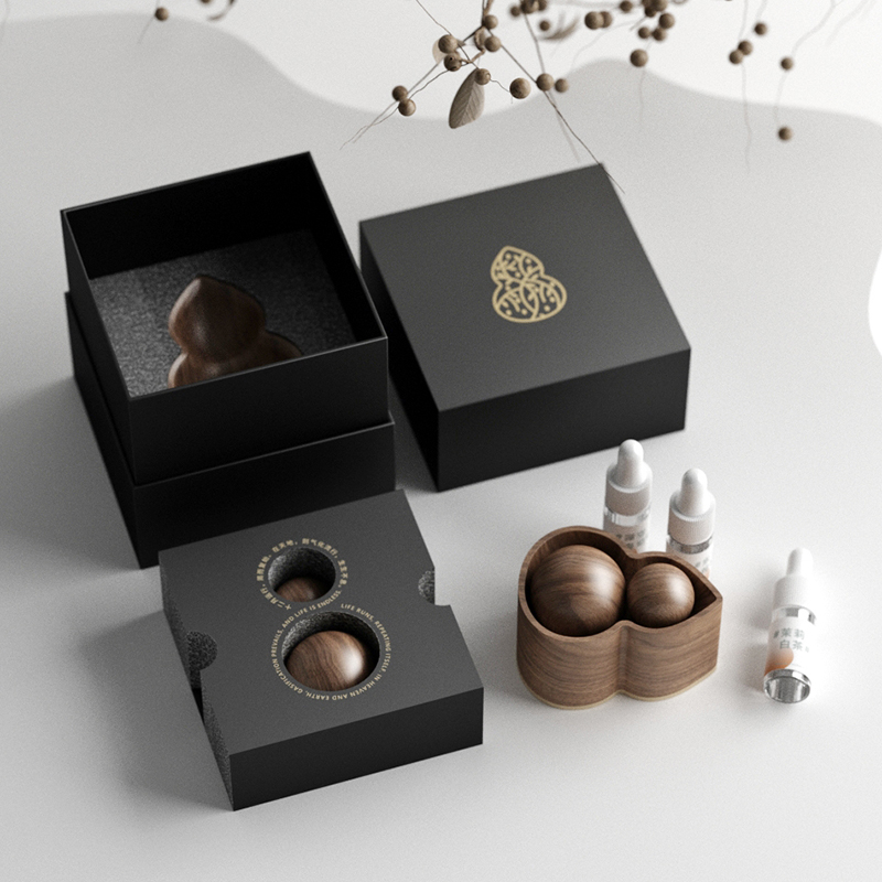 葫芦豆荚香薰MOJI生活精油扩香摆件东方K国风车载香氛创意实木礼