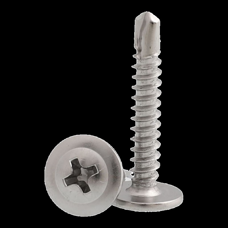 410不锈钢十字大扁头钻尾螺丝自攻自钻M4.2圆头华S司头燕尾螺钉4.