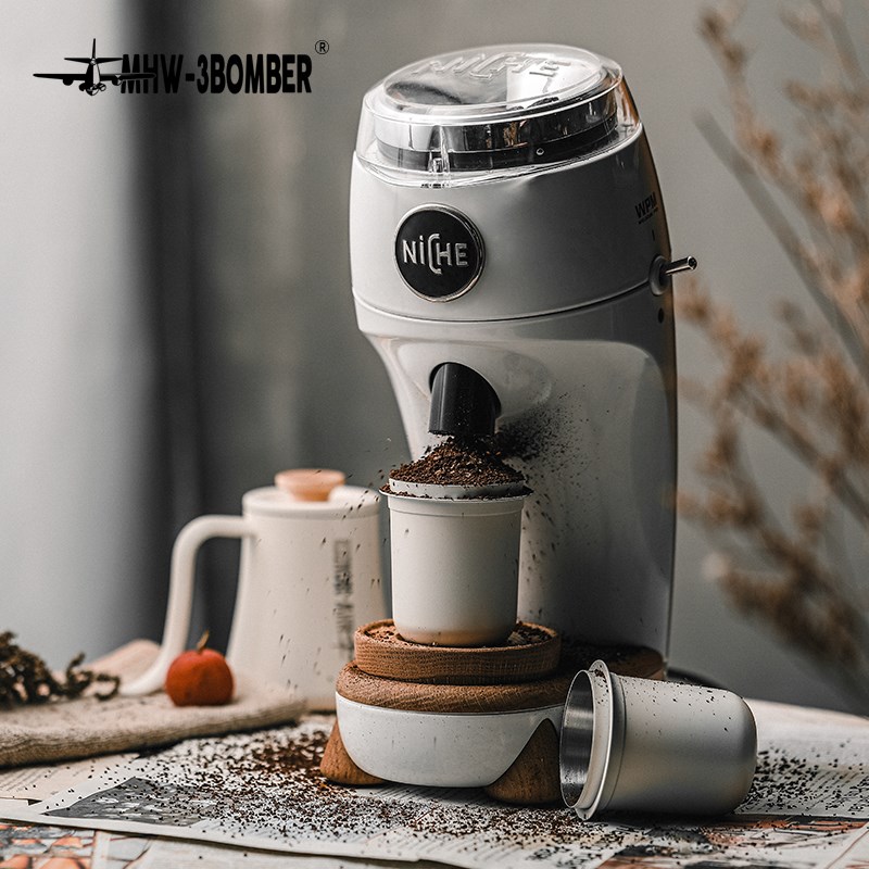 MHW-3BOMBER轰炸机咖啡w接粉杯58mm手柄通用意式磨豆机倒扣接粉器