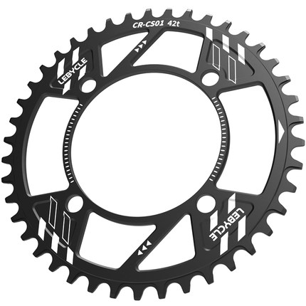 山地自行车牙盘正负齿单盘40齿42T加大改装CNC缕空齿片104BCD圆盘