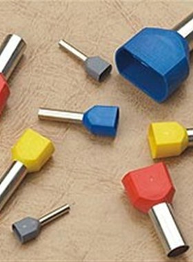 双线管型预绝缘端头LD4 冷压接线端子TE1012  两根1平方长12