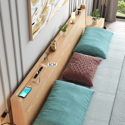 2米2米大床米超大两米二2米2米2宽二胎家庭床亲子一家三人四口