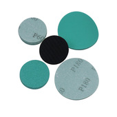 2寸 寸绿色胶膜植绒圆盘沙纸拉绒汽车腻子粉打磨抛光砂皮