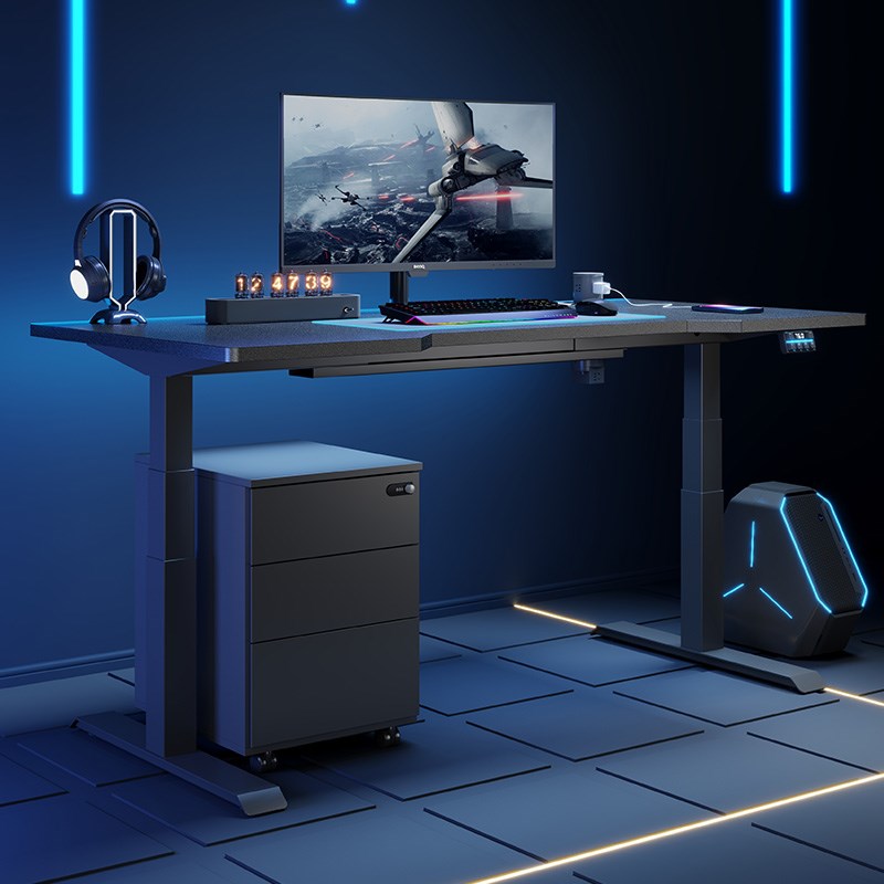 【年度新品】普格瑞司Z5电竞桌电动升降桌电脑桌游戏桌椅装书桌