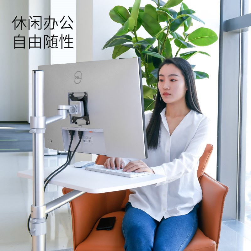 落地笔记本电脑支架站立办公工作台调节升降旋转增高电脑电竞桌悬