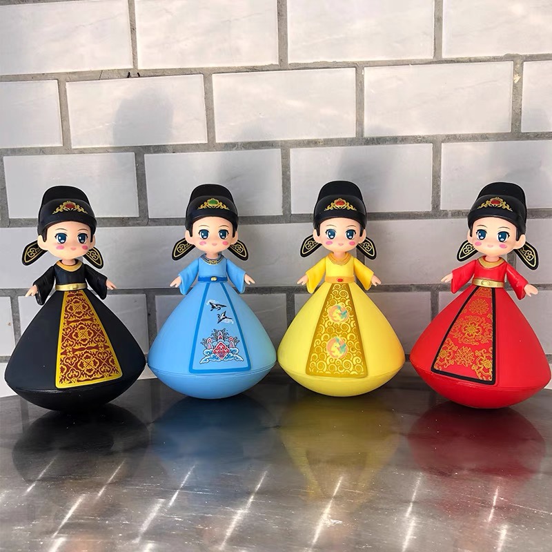 西安大唐不夜城音乐不倒翁男款摆件四大诗人才子不怕摔带礼盒送人