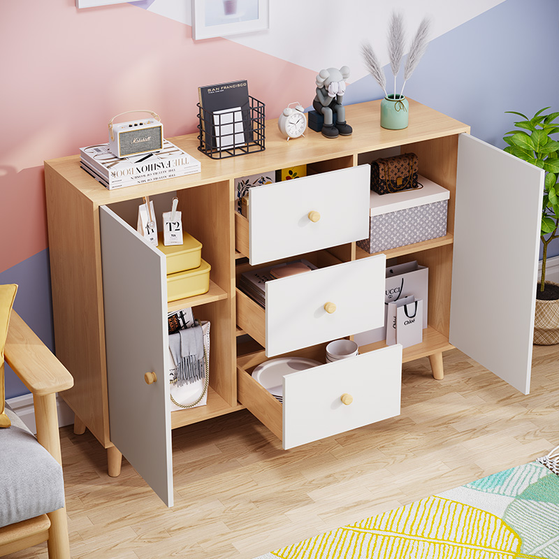 储物柜客厅d靠墙简约现代五斗柜立柜杂物柜置物架卧室收纳柜抽屉