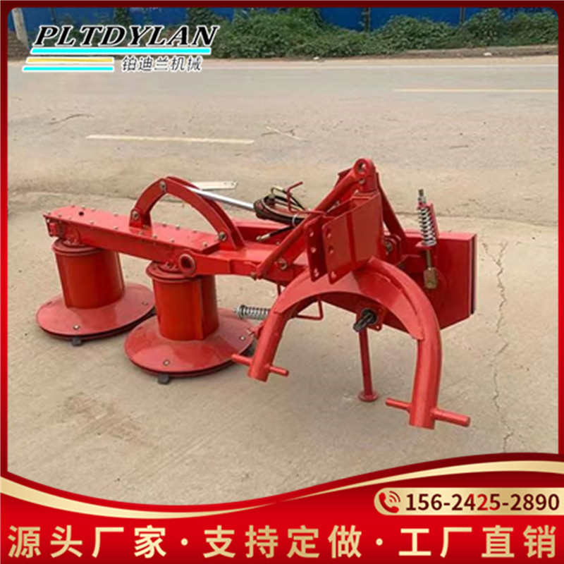 圆盘割草机四轮拖拉o机带后置双圆盘牧草苜蓿液压割草机大型小型