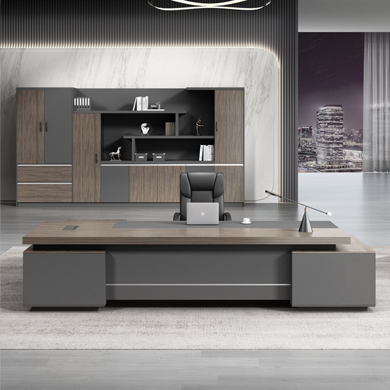 老板办公桌椅组合双柜简约现代总裁桌经理K桌主管桌豪华大气大班