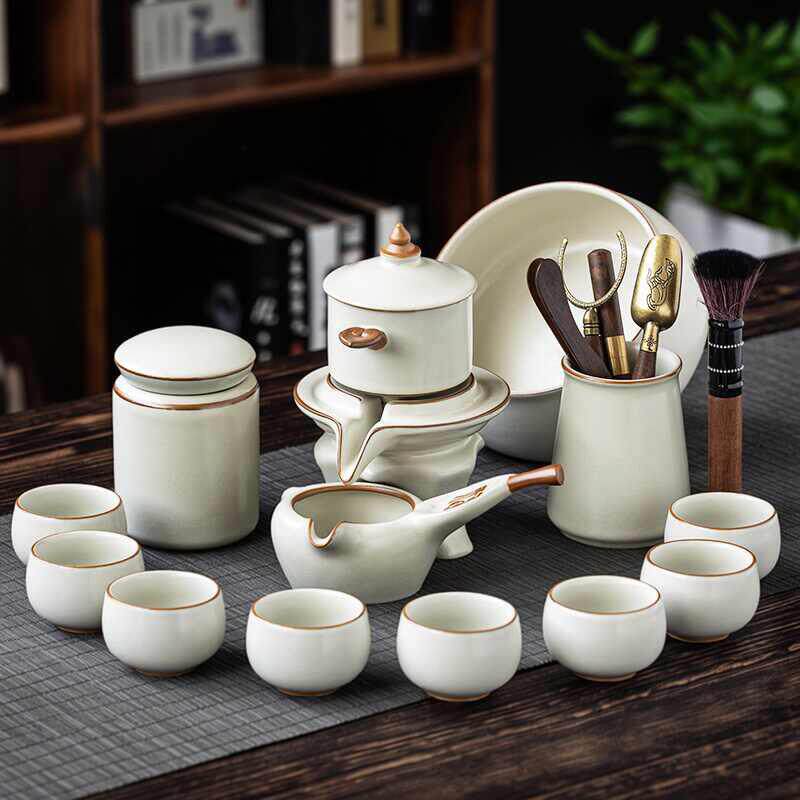 Claska Do 家用办公室茶杯茶具泡茶器套装懒人半自动石磨功夫茶具