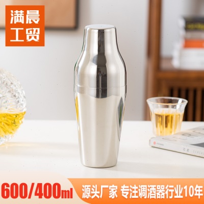 不锈钢调酒器柠檬雪克杯两段式酒吧雪克壶调酒工具套装调酒杯