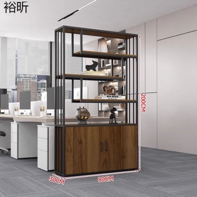 yy公室铁艺屏风隔断置物架公司玄关公隔断柜落地书柜书架展示