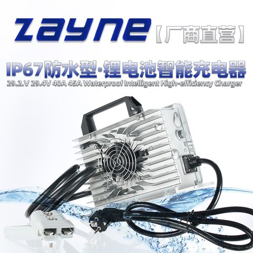 24V200a320ah磷酸铁锂电池29.2V防水智能充电器适用叉车船舶 房车
