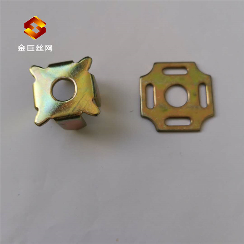 金属十字固定卡扣主动防护钢丝绳网专用十字扣达克罗热镀锌十字扣
