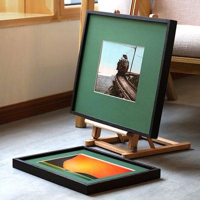 洗照片做成相框实木定制挂墙奖状装裱海报框卡纸装裱框打印a4画框