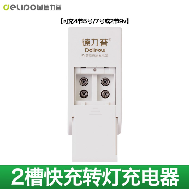 德力普快速变灯9V充电器智能快充充电器9V充电电池专用九伏电池