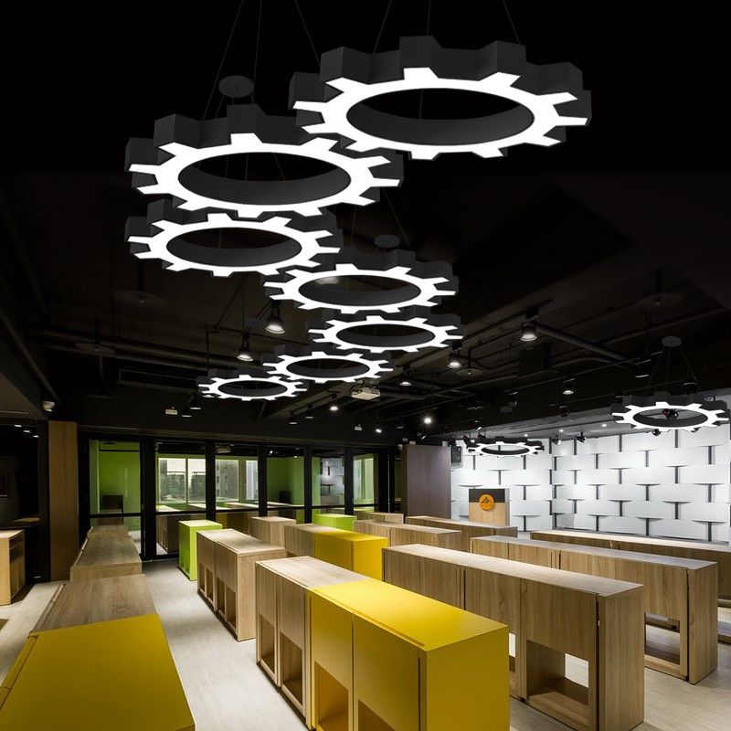 齿轮灯酒吧咖啡厅灯个性创意艺术吊灯办公室吊灯会议室造型灯具