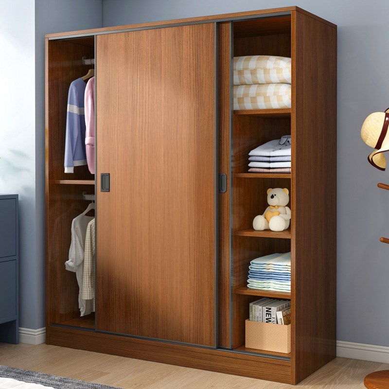 衣柜家用卧室简约现代小户型简易推拉门柜子小衣橱出租房用收纳柜