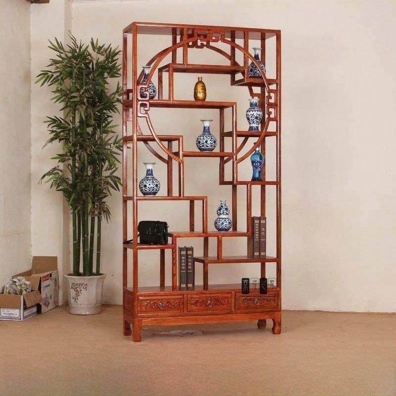 博古架实木中国风多宝阁古玩古玩饰品架茶架入口隔断展示架储物架