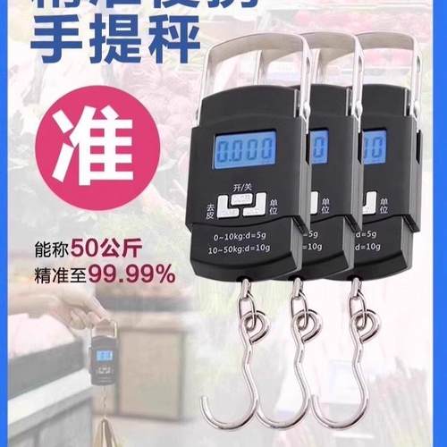 手提电子秤高精度精准电子称手提秤弹簧秤家用便携式小型称重器钩