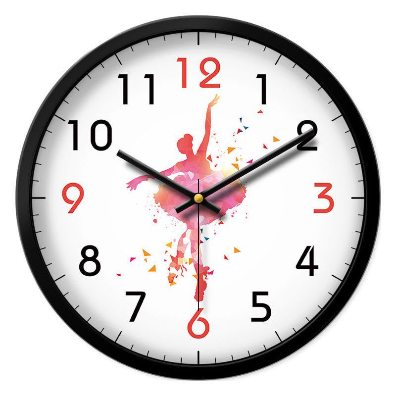 舞蹈挂钟芭蕾挂表创意教室学校培训中心时钟挂墙静音艺术机构钟表