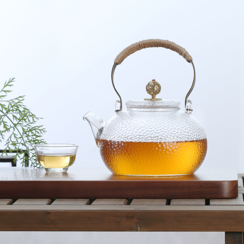 锤纹耐热提梁玻璃壶电陶炉烧水煮茶壶直火加热烧水壶泡茶水茶具