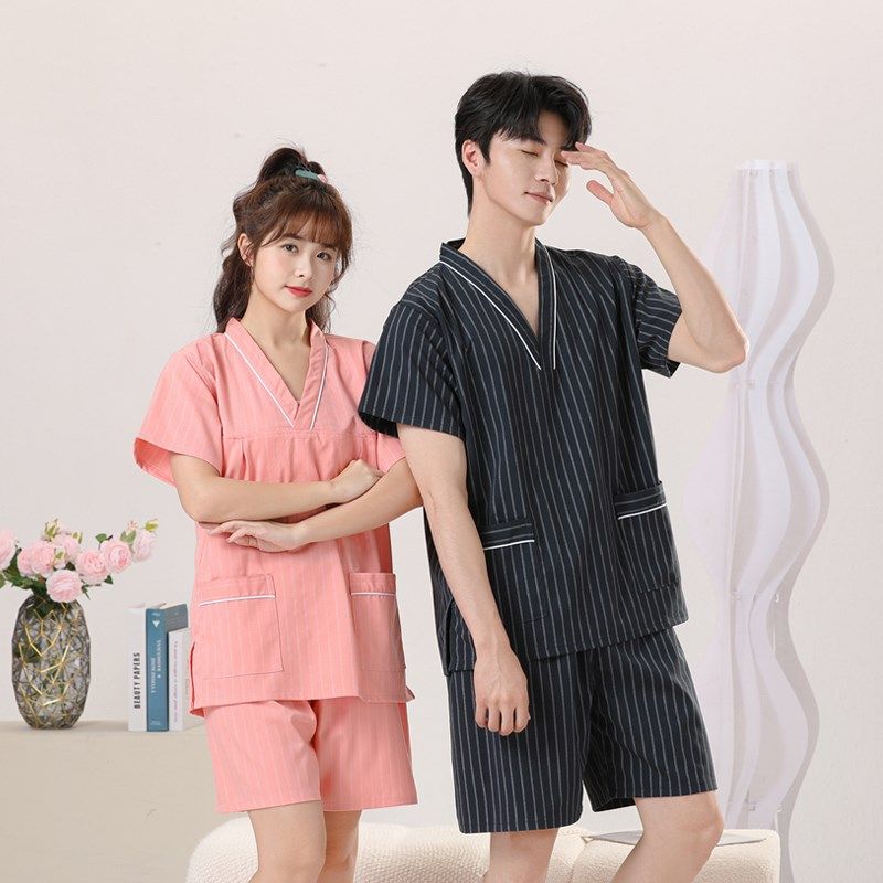 苎麻条汗蒸服女按摩服情侣桑拿家居服睡衣2024新款洗浴中心男浴服,居家布艺,汗蒸服,淘宝优惠券,粉丝福利购,淘宝优惠卷