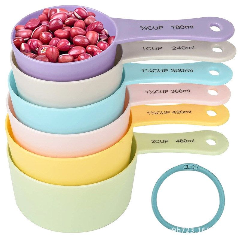 6个大容量量杯塑料量碗套装彩色量匙烘焙度量杯 1Cup 2杯测量工具,厨房/烹饪用具,杯子,淘宝优惠券,粉丝福利购,淘宝优惠卷