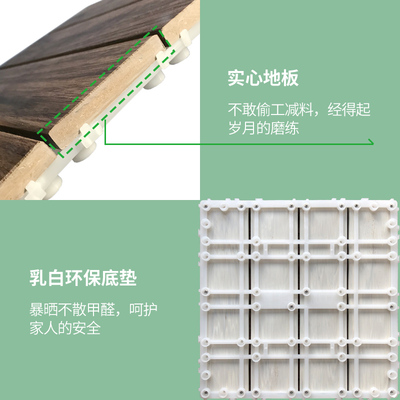 鲁卡生态木户外地板阳台木地板DIY 花园灰色塑木露台地板防腐木板