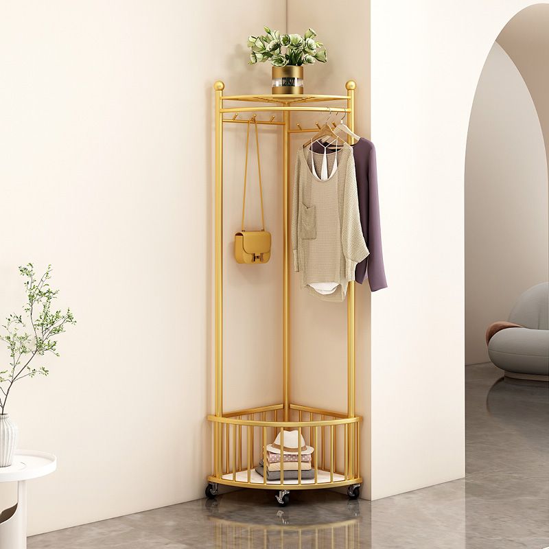 转角衣架落地移动挂衣架多功能家用客厅卧室衣帽架轻奢简易晾衣架