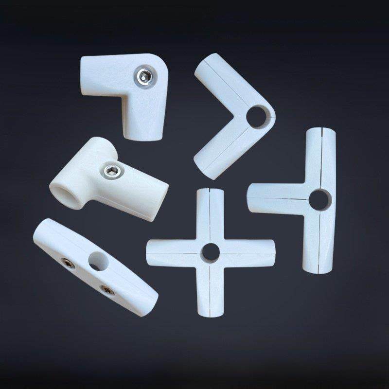 19 22 25 32mm不锈钢管塑料连接件晾衣架配件圆管货架两三四五通