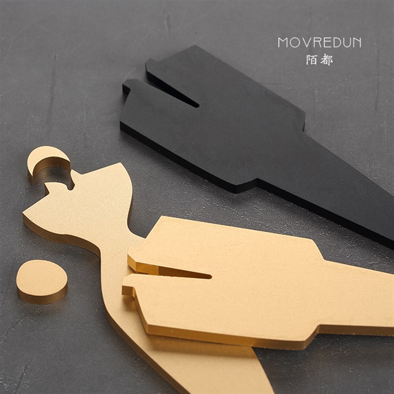 中式卫生间标识牌男女洗手间提示牌创q意个性复古厕所WC牌标示牌