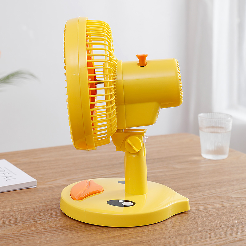 卡通电风扇迷你学生家用宿舍床上摇头台扇小型静音V台式便携小风