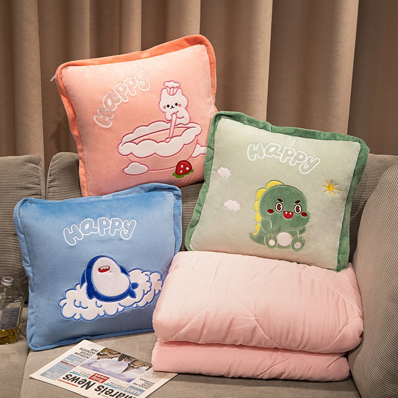 抱枕被子两用折叠靠枕毯二合一汽车办公室午睡枕头车载车用凉席被