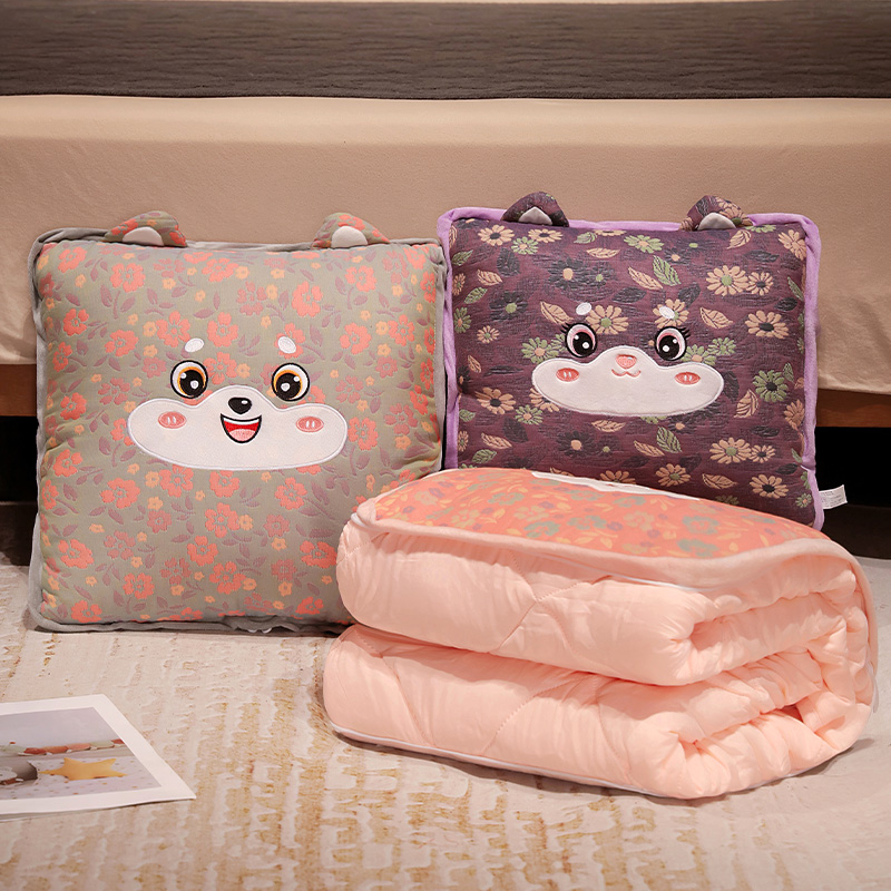 抱枕被子两用办公室午睡枕头折叠毯子二合一车用汽车靠枕女生睡觉