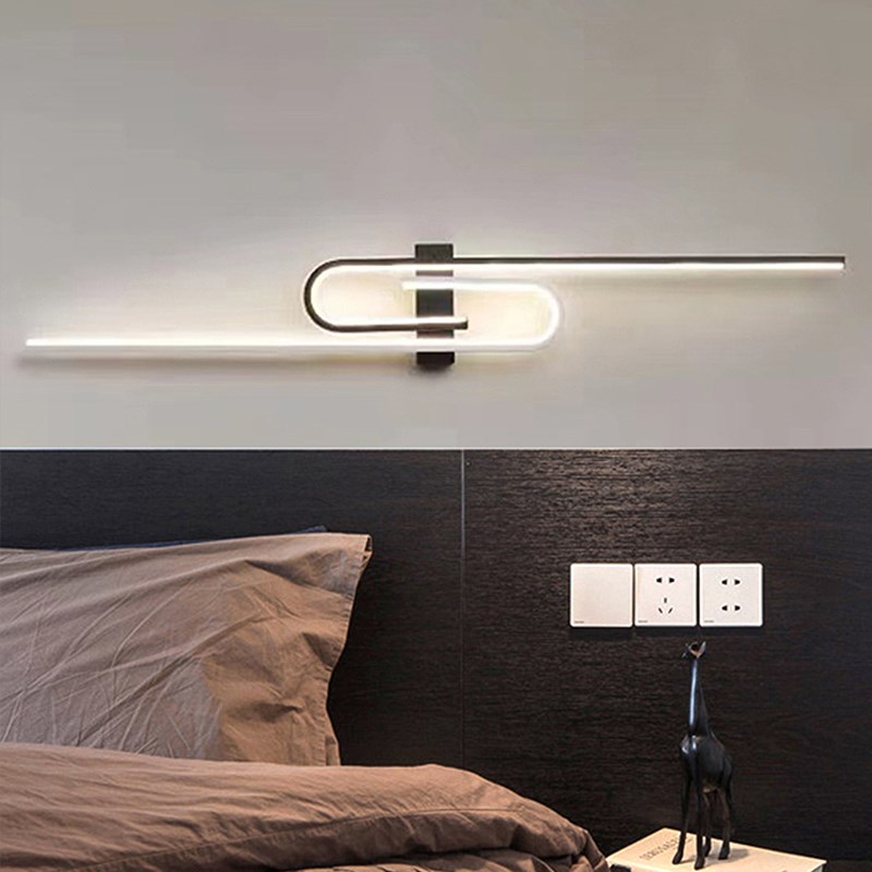 长条壁灯极简墙灯卧室床头灯现代主卧客厅电视背景墙壁灯2024新款