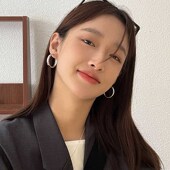 金色素圈耳环小众设计感高级耳圈银针耳钉2023新款 爆款 耳扣耳饰冬