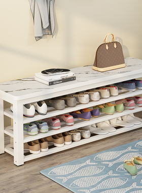 鞋架子鞋柜简易换鞋凳家用门口坐凳一体可坐鞋架长条穿鞋凳床尾凳