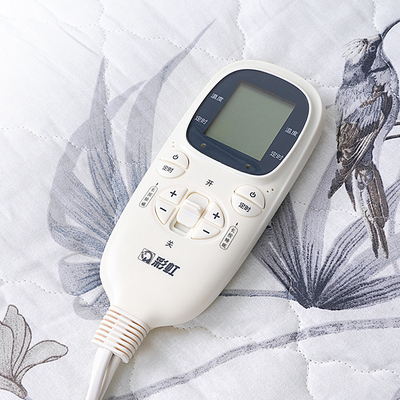 彩虹电脑数码双温双控特宽幅电热毯W19E双人棉质加大厚遇水不漏电