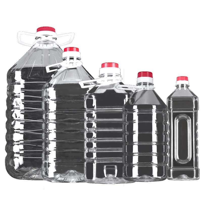 1L2.5L5L10L10斤20斤透明塑料食用花生油瓶油壶V油桶酒桶酒壶加厚