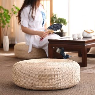 榻榻米蒲团坐垫地上草编垫子软坐墩禅修垫家用蒲墩 日式 打坐神器