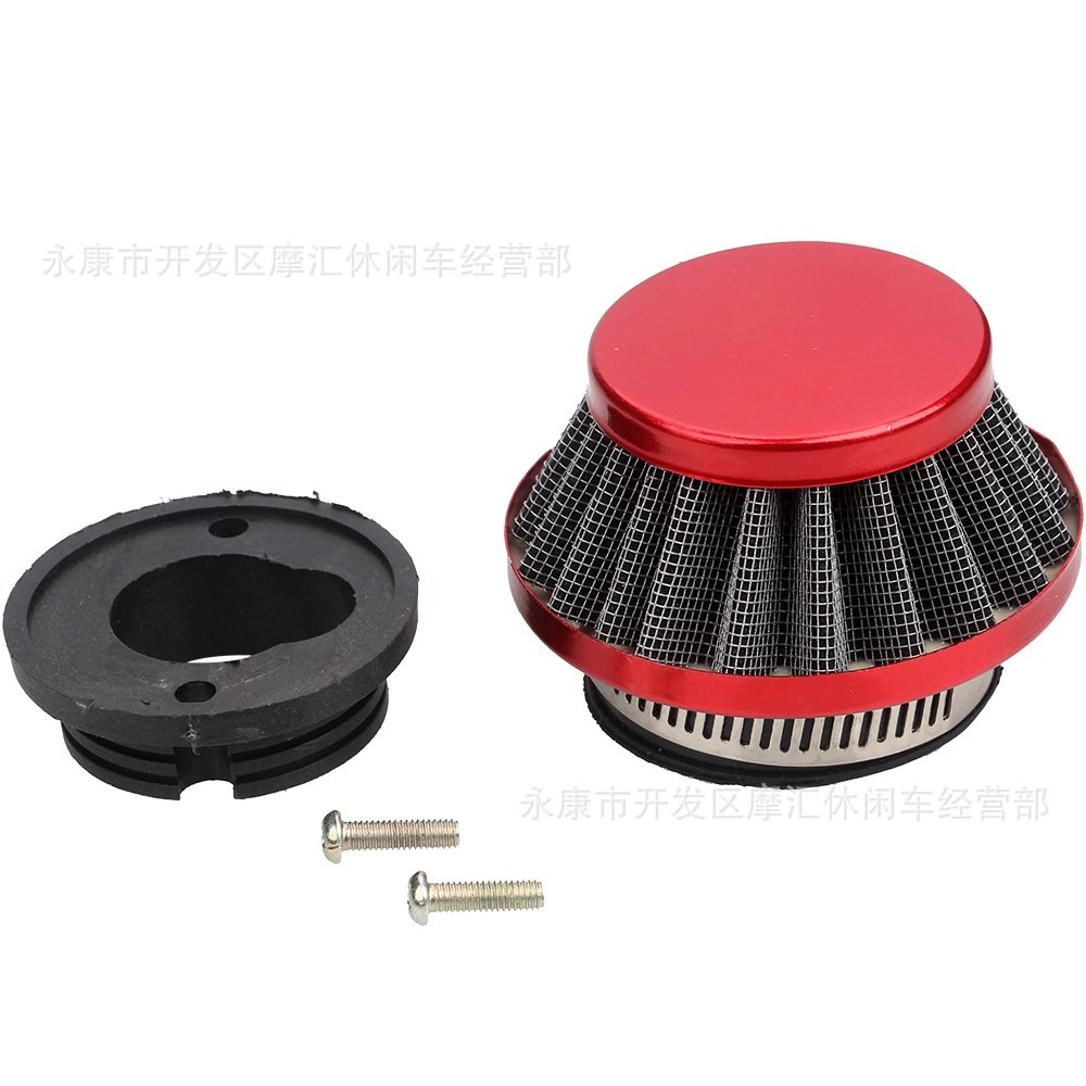迷你摩托配件 47/49CC小跑车越野四轮空滤器空气滤芯进气管螺丝红