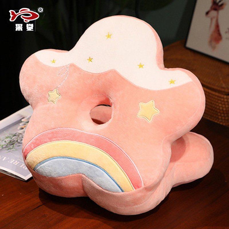 四季可用花朵午睡枕办公室午休神器双面可用趴睡枕冰丝便携靠枕