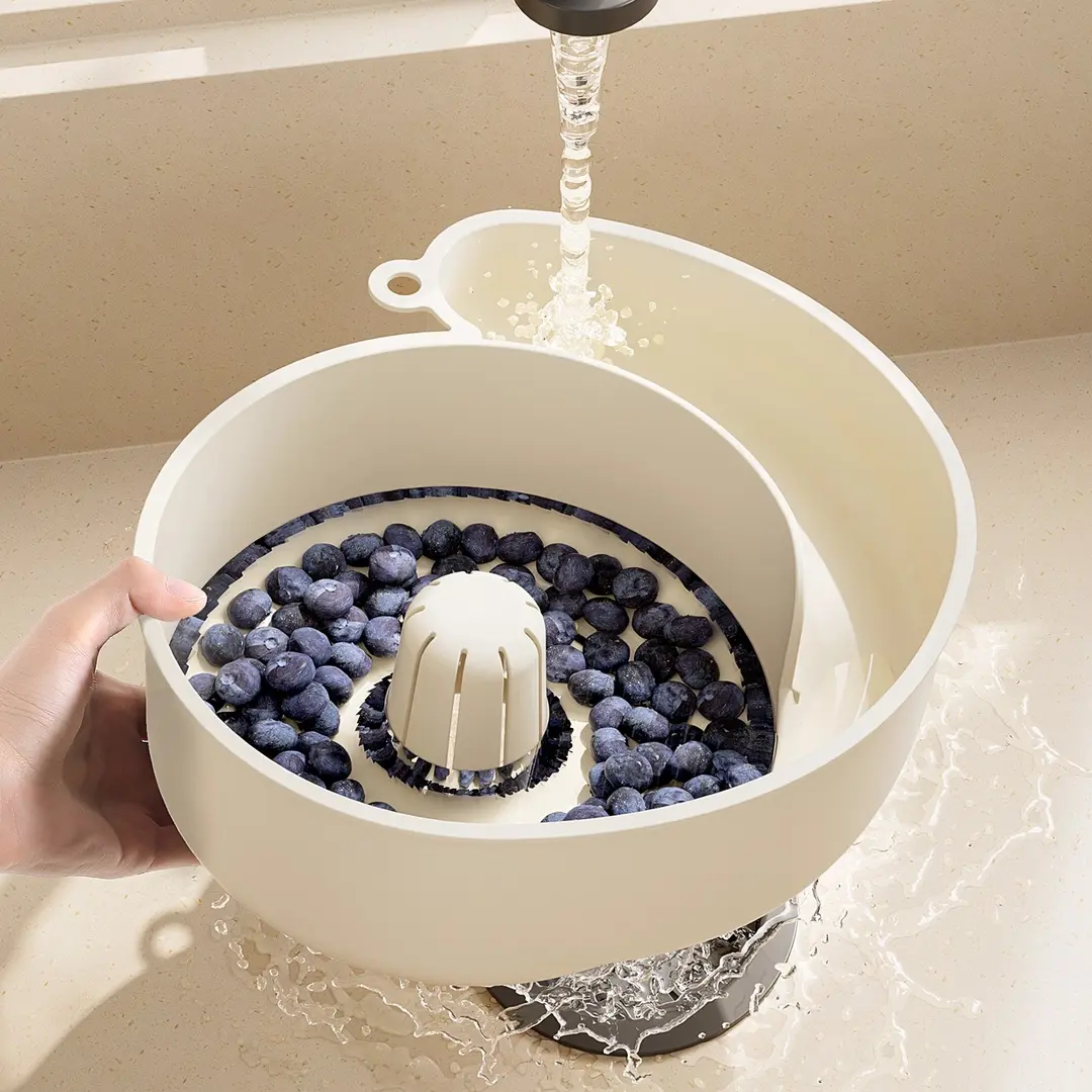 【蜗牛自动清洗篮】沥水篮水果清洗器自动清洗篮洗水果神器-G