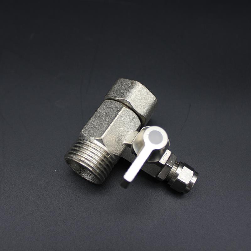 连体进水三通4分转2分PE管净水器纯水机金属一体三通球阀