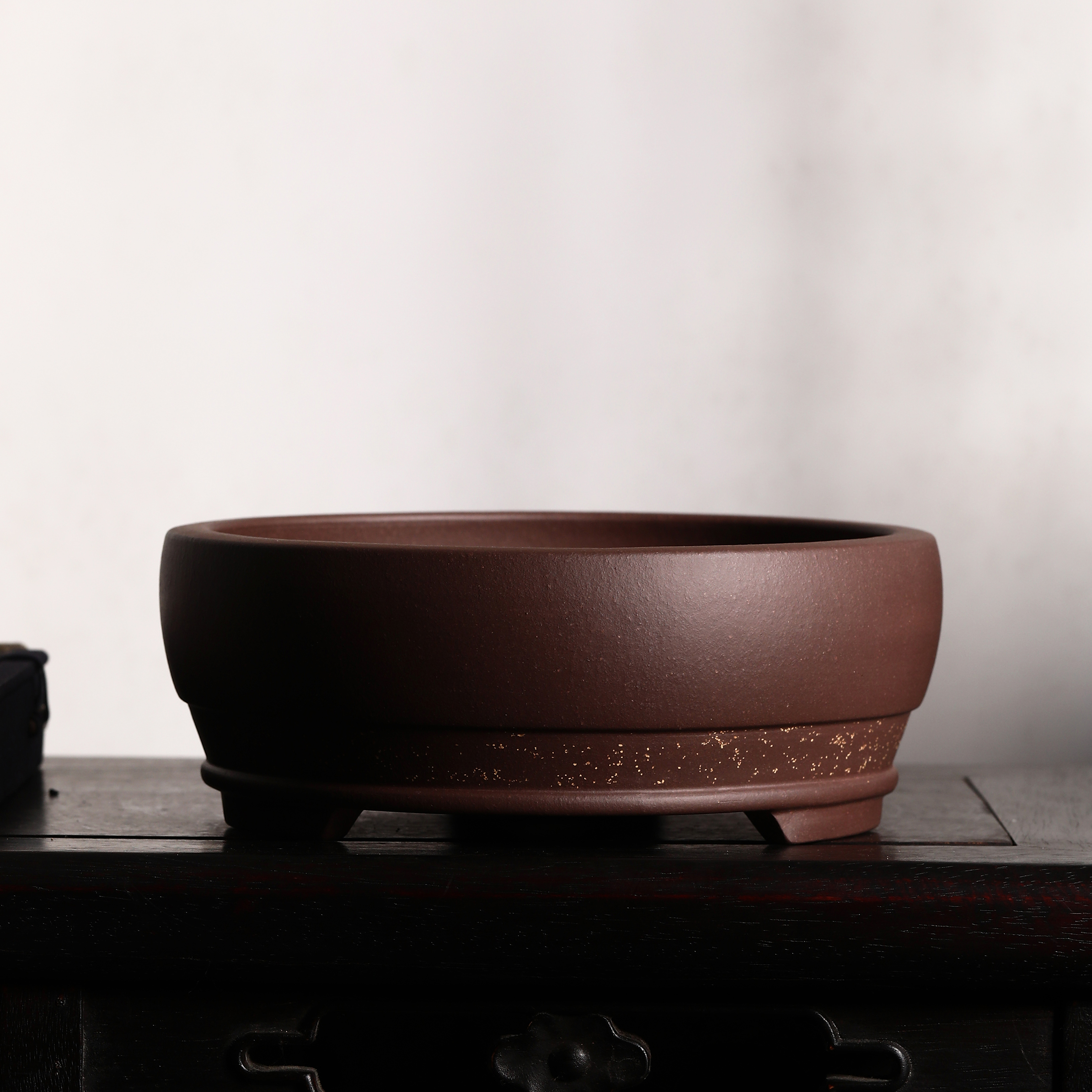 铺砂矮圆精品紫砂花盆朱永南名家松梅黄杨雀梅老桩盆景盆觅陶乡