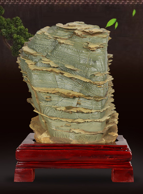 松花石原石摆件天然奇石景观石观赏石头客厅玄关办公室装饰品礼品