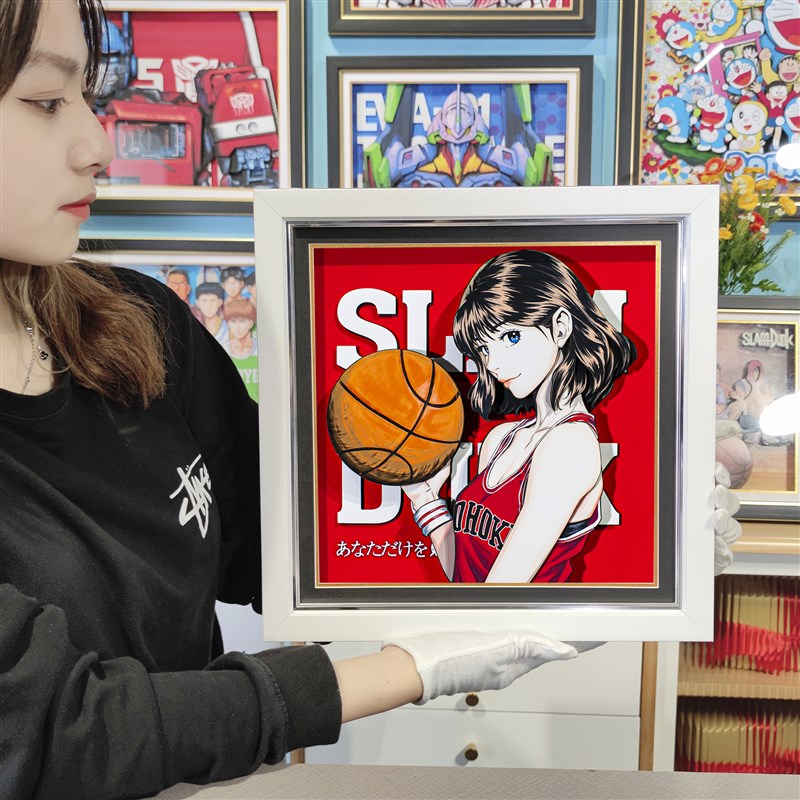灌篮高手赤木晴子 纸艺立体画 B手工客厅卧室装饰画艺术画生日礼图片