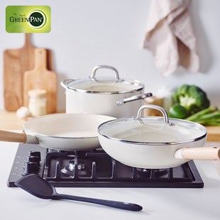 greenpan格林攀 高颜值法式简约不粘锅 陶瓷平底锅家用煎锅牛排锅