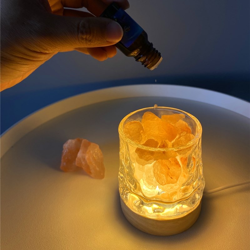 桌面氛围灯床头插电小夜灯卧室睡眠灯香薰灯台灯情调盐灯喜马拉雅